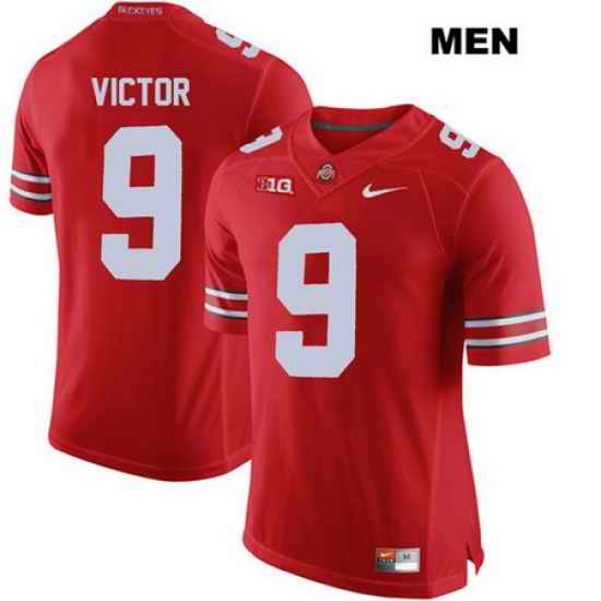 Binjimen Victor Stitched Ohio State Buckeyes Authentic Nike Mens  9 Red College Football Jersey Jersey